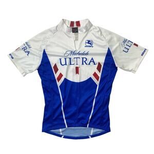 Michelob Ultra Cycling Jersey Mens Medium Short Sleeve Pedal the Cause Giordana